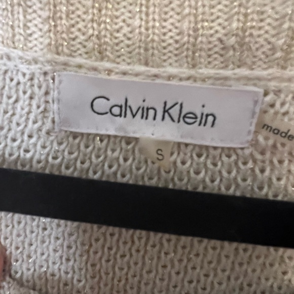 Calvin Klein small sweater white with gold - Picture 2 of 2